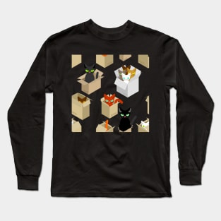 Cats in boxes Long Sleeve T-Shirt